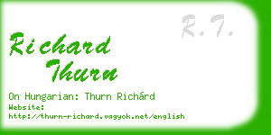 richard thurn business card