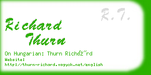 richard thurn business card